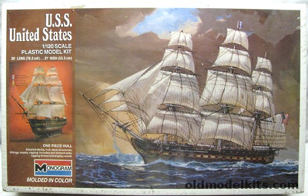 Monogram 1/120 USS United States Frigate - 30 Inches Long, 3706